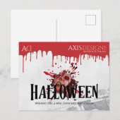 建築家ハロウィーンゾンビと血の挨拶 シーズンポストカード (正面/裏面)