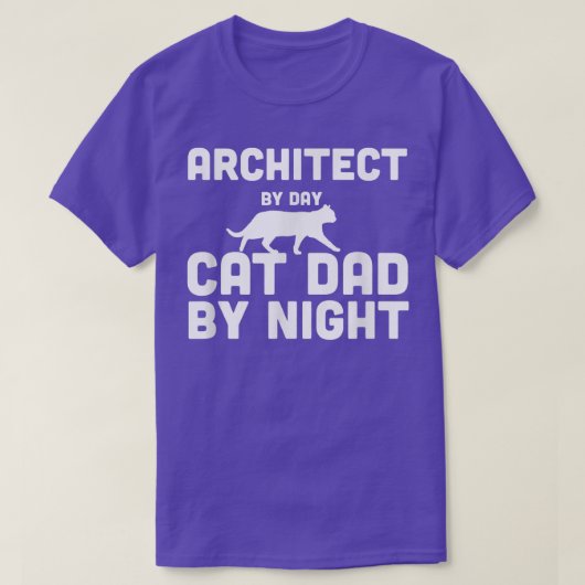 建築家バイデイキャットパパバイナイト Tシャツ (デザイン正面)