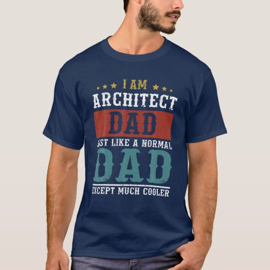 建築家パパ父親の日おもしろいパパの贈り物 Tシャツ (正面)