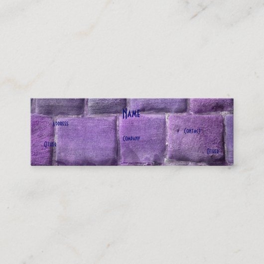 建築家パープルブルーサンドストーンI スキニー名刺 (正面)