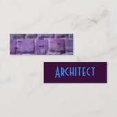 建築家パープルブルー砂岩 スキニー名刺 (正面/裏面)