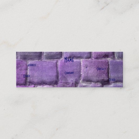 建築家パープルブルー砂岩 スキニー名刺 (正面)