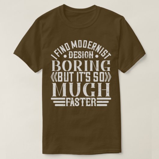 建築家モダニストのデザイン退屈 Tシャツ (デザイン正面)