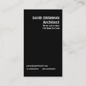 建築家モダン抽象芸術白黒モノグラム 名刺 (裏面)