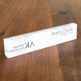 建築家モダン用アクリル机用ネームプレート デスクネームプレート