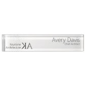 建築家モダン用アクリル机用ネームプレート デスクネームプレート (正面)