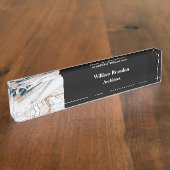 建築家向けのエグゼクティブデスクプラーク デスクネームプレート (側面)