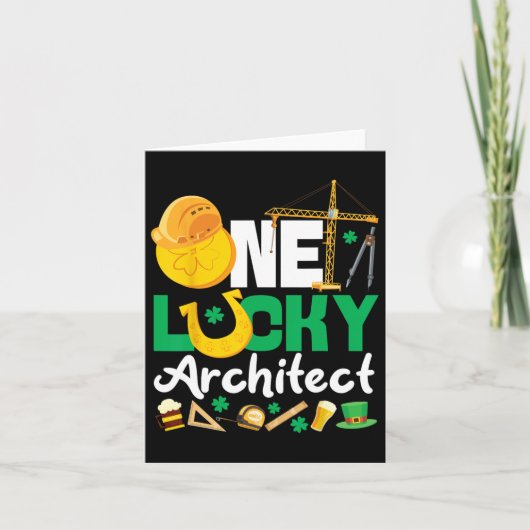 建築家学生建築St patricks dayワン カード (正面)