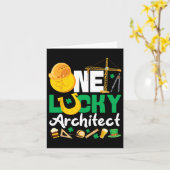 建築家学生建築St patricks dayワン カード (黄色い花)