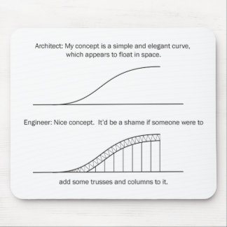 建築家対エンジニア マウスパッド