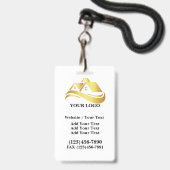 建築家用ランヤード バッジ - 裏側を参照 (裏面（ネックストラップ付）)