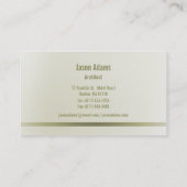 建築家|のプロフェッショナル 名刺 (裏面)