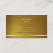 建築家|のモダンな金調子 名刺 (裏面)