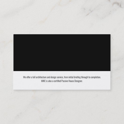 建築家 |アーキテクチャデザイン 名刺 (裏面)