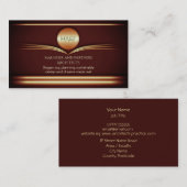 建築家 – アールデコ焼き真鍮 名刺 (正面/裏面)