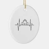 建築家 – ハートビートハウスを設計 セラミックオーナメント (右)