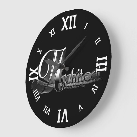 建築家 ラージ壁時計 (傾斜)