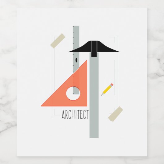 建築家 ワインラベル (シングルラベル)