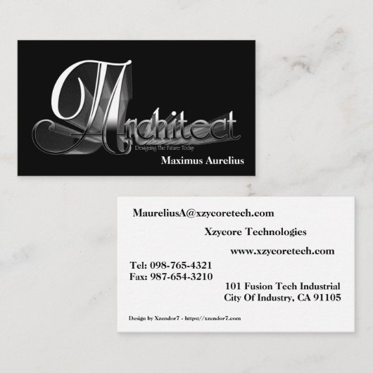 建築家 名刺 (正面/裏面)