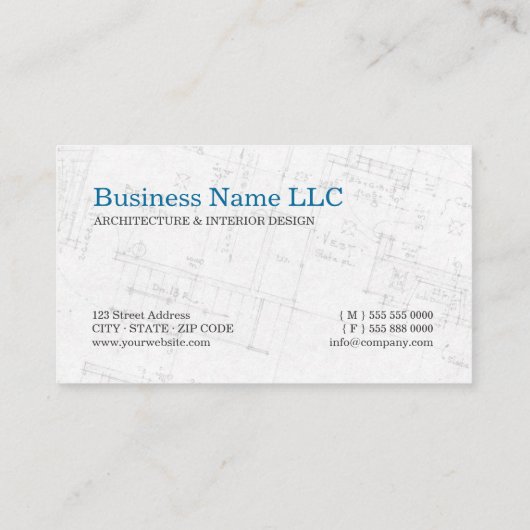 建築家-平面図の名刺 名刺 (裏面)