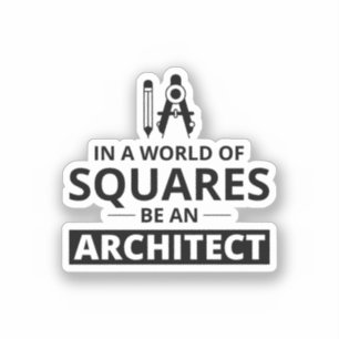 建築家:正方形を超えて世界を形作る!🌐 シール