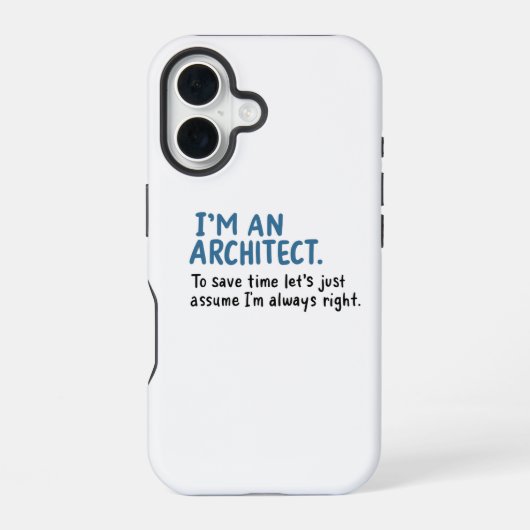 建築家 - 私は建築家です iPhone 16ケース (裏面)