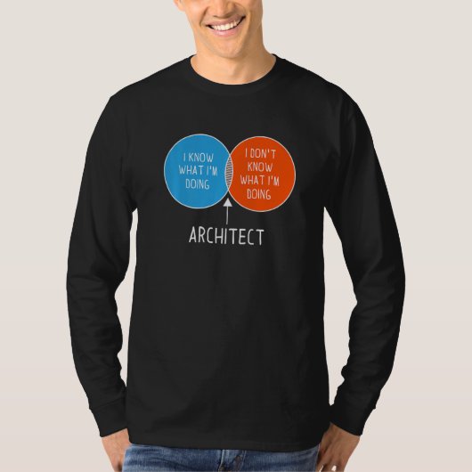建築家 色とりどりの図表 私には何がなんだか Tシャツ (正面)