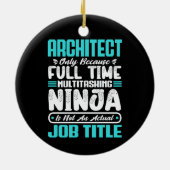 建築家 面白い仕事 職業 キャリア 建築 セラミックオーナメント (裏面)