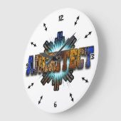 建築家DTWアーキテクトMerch ラージ壁時計 (傾斜)