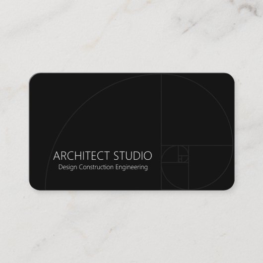 建築家Instagram後を追米国白黒 名刺 (正面)