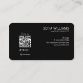 建築家Instagram後を追米国白黒 名刺 (裏面)