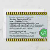 建築少年6th誕生日パーティーの招待 招待状 (裏面)