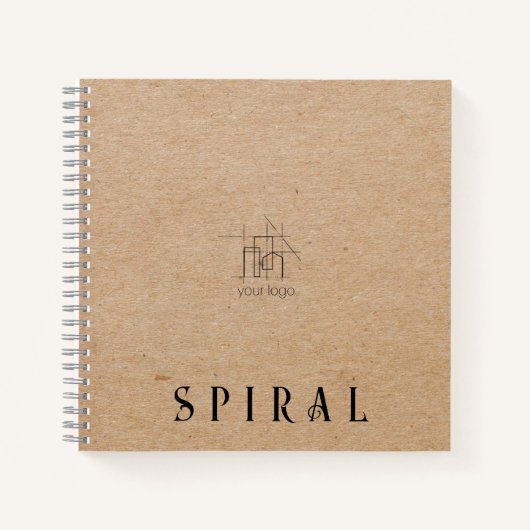 建築工事請負業者向けのクラフト紙 ノートブック (正面)