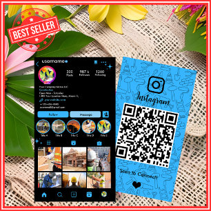 建築工事 Instagram Blue   QRコード 名刺