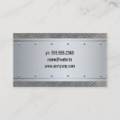 建築帽子 |実在財産 |スチールメタリック 名刺 (裏面)