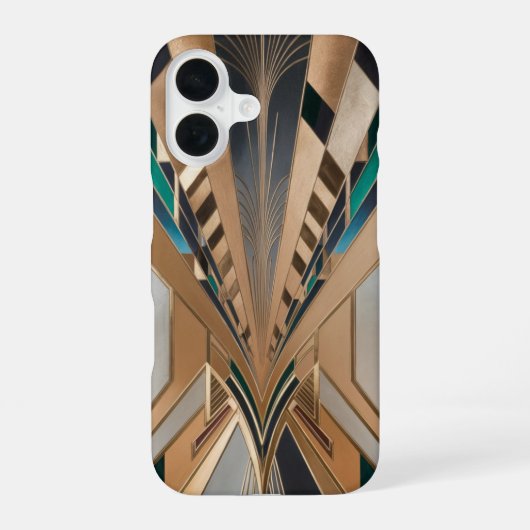 建築幾何学模様 アート作品 iPhone 16ケース (裏面)