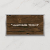 建築建物ツール | 木目メタル 名刺 (裏面)