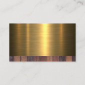 建築建物ツール | 木目メタル 名刺 (裏面)