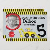 建築建物ボーイズ誕生日パーティー招待状 招待状 (正面/裏面)