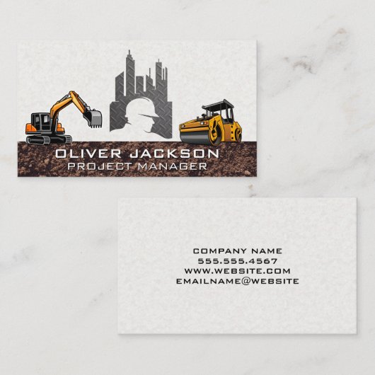 建築建物ロゴ |重機 名刺 (正面/裏面)