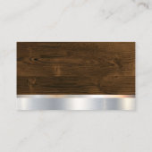 建築建物ロゴ |金属（木材） 名刺 (裏面)