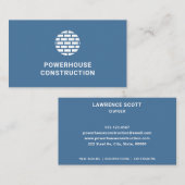 建築建物会社ブリックワークロゴネイビー 名刺 (正面/裏面)