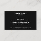 建築建物固れんが模様ブラック 名刺 (裏面)