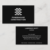 建築建物固れんが模様ブラック 名刺 (正面/裏面)