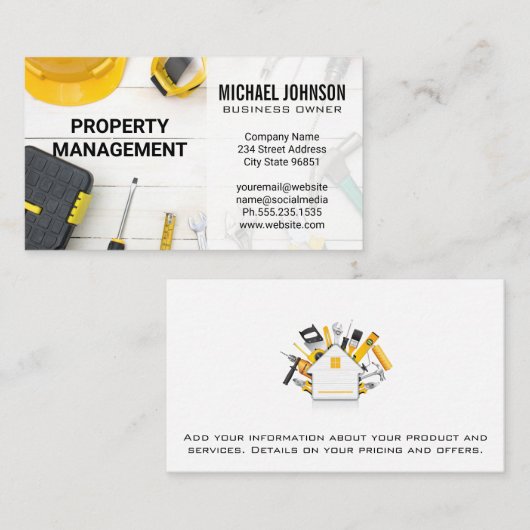 建築建物材料 | ハードウェア 名刺 (正面/裏面)