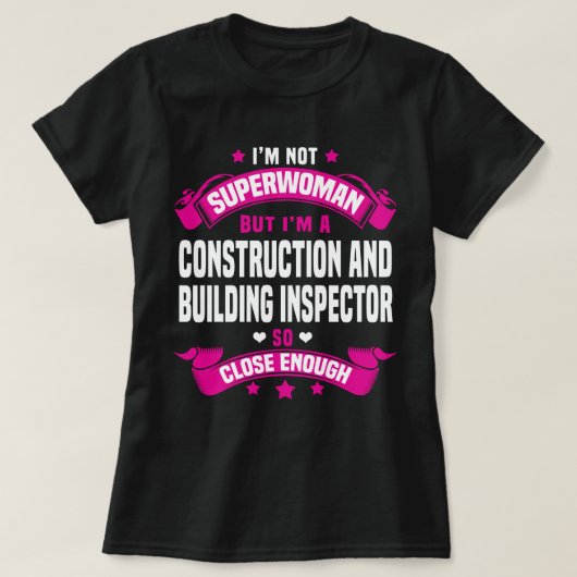 建築建物検査官 Tシャツ (デザイン正面)