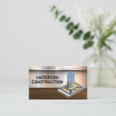 建築建物 |金属リベット 名刺 (スタンド正面)