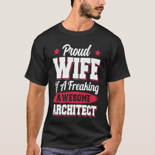 建築建築設計設計設計責任者の妻 Tシャツ (正面)