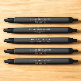 建築建設 ブラック ゴールド 黒ボールペン