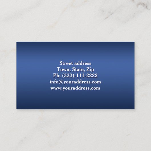 建築後クリーニングサービスDark Blue 名刺 (裏面)